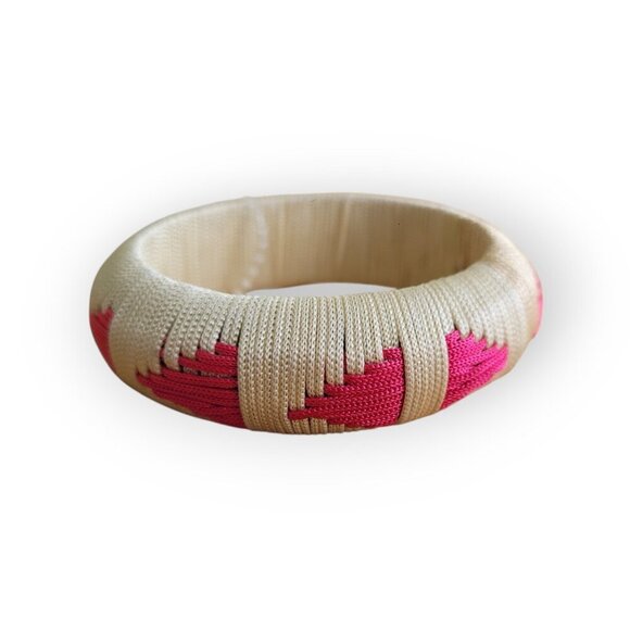 Anthropologie Rattan Woven Bangle Bracelet - Picture 7 of 10
